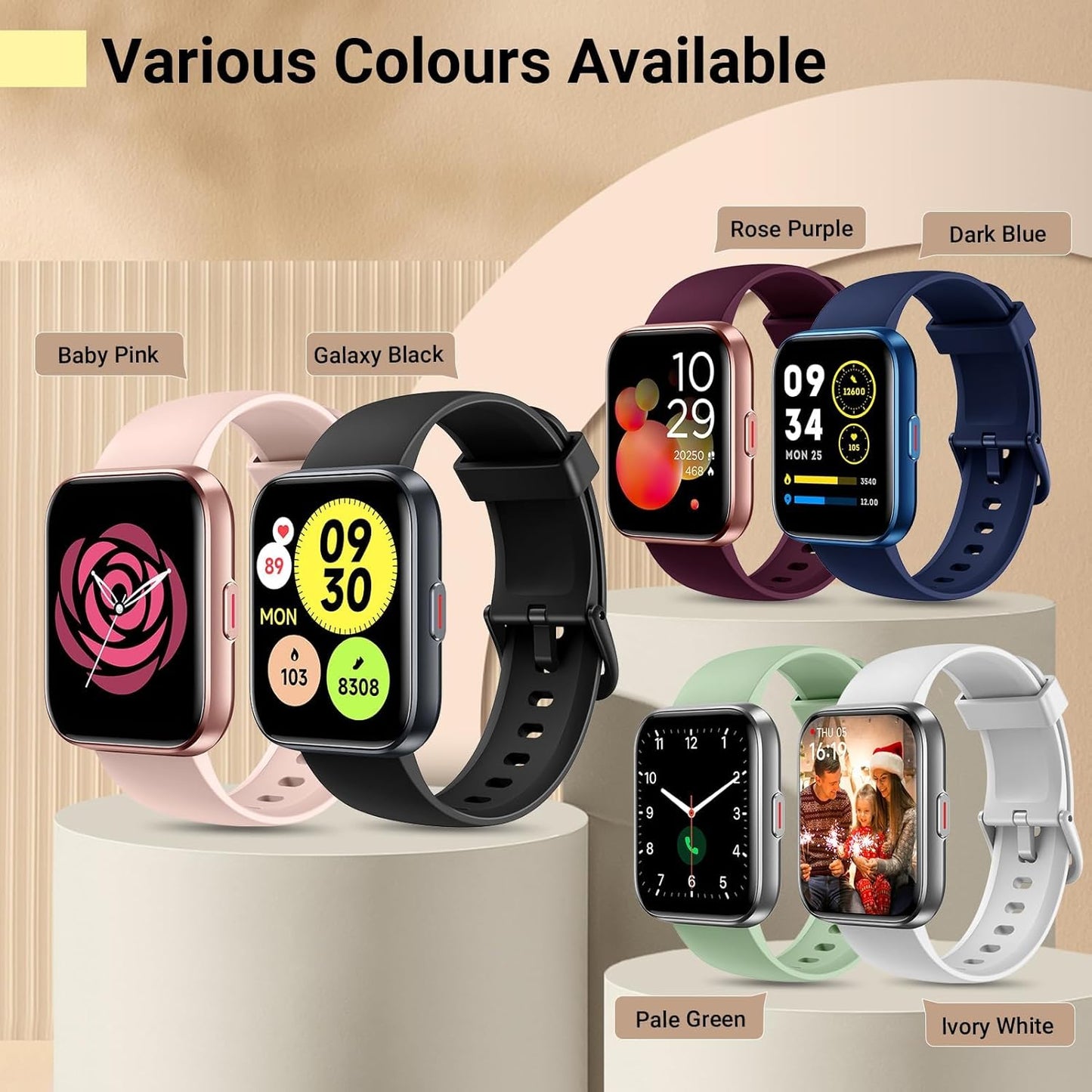 Smart Watches for Women, Smart Watch for Android Phones & Iphone, Fitness Watches for Women with Alexa, Call & Notification Alerts, Tracks Heart Rate/Sleep Smartwatches (Dark Purlple, 1.8 Inches)