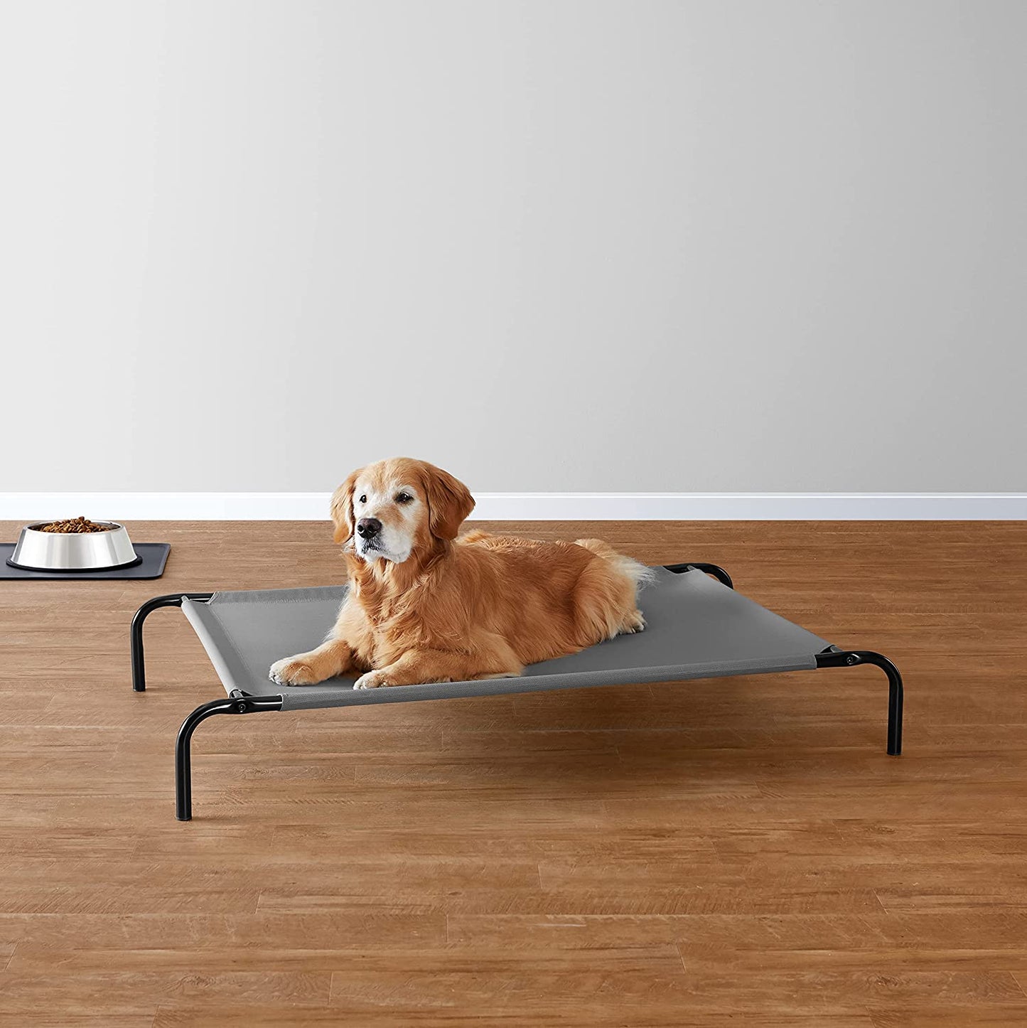 Cooling Elevated Dog Bed with Metal Frame, Large, 51 X 31 X 8 Inch, Grey