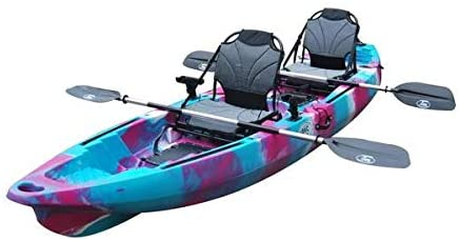 2-3 seater kayak fishing poles included BKC TK122U 12' 6" Tandem 2 or 3 Person Sit on Top Fishing Kayak W/Upri – Greater Happy Outdoors and Health