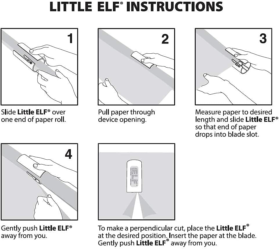 The Original Little ELF Gift Wrap Cutter (2-Pack) | as Seen on Shark Tank | Holiday Wrapping Paper Cutter