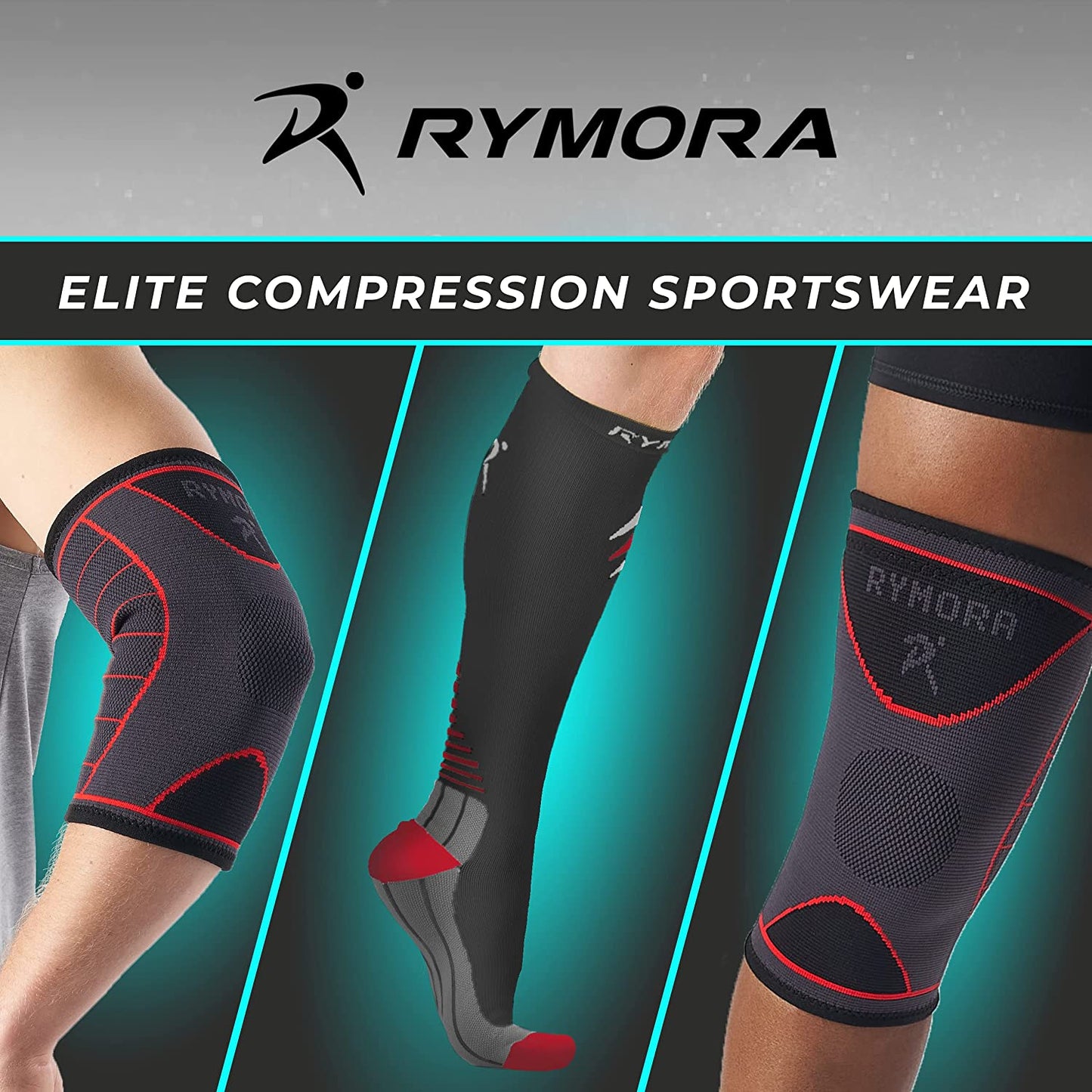 Leg Compression Sleeve, Calf Support Sleeves Legs Pain Relief for Men and Women, Comfortable and Secure Footless Socks for Fitness, Running, and Shin Splints – Black, Large (One Pair)