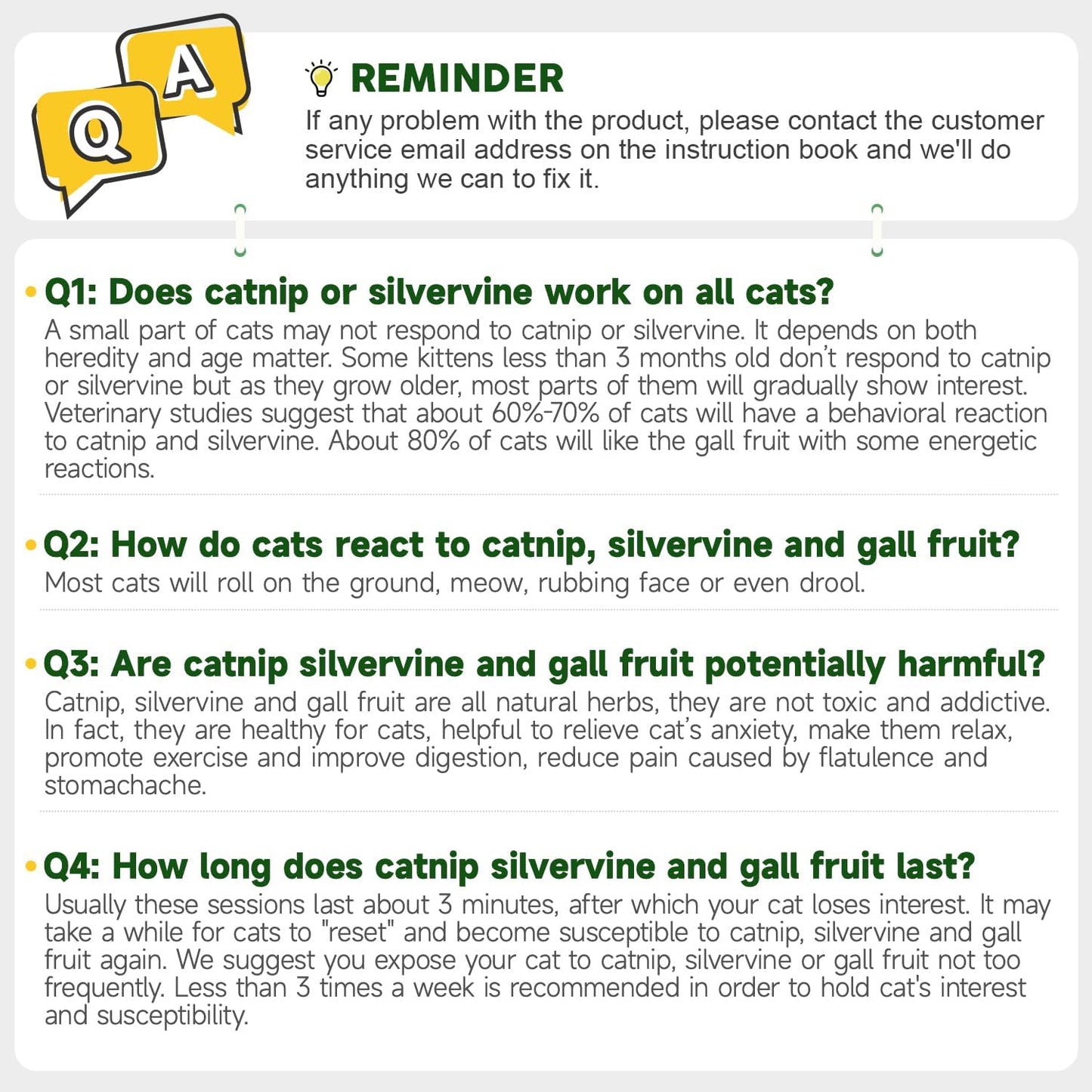 Catnip Toys Balls 4 Pcs, Extra Cat Energy Ball, Edible Kitten Silvervine Toys for Cats Lick, Healthy Kitty Teeth Cleaning Dental Chew Toys, Cat Wall Treats (Green)