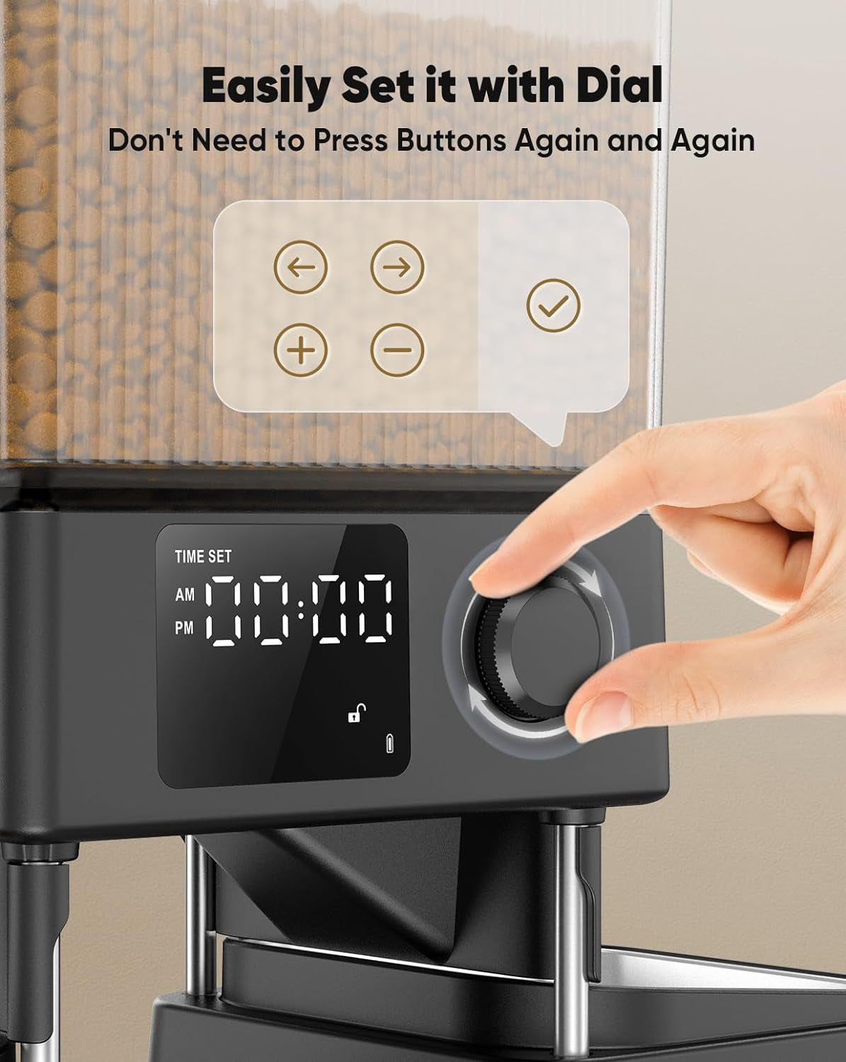 Automatic Cat Feeder for 2 Cats, 20 Cups/5L Automatic Cat Food Dispenser for Small Pets Indoor, Timed Cat Feeder for Dry Food