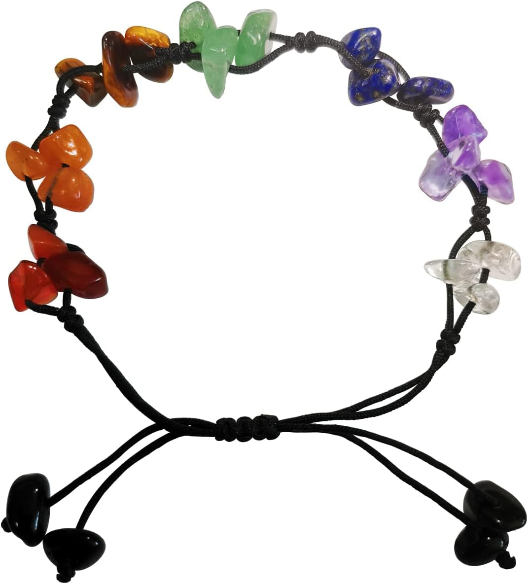 Handmade Natural Gemstones Bracelet 7 Chakras Healing Crystals Bracelet Yoga Stone Beads Bracelets Meditation Bangle for Womens Mens