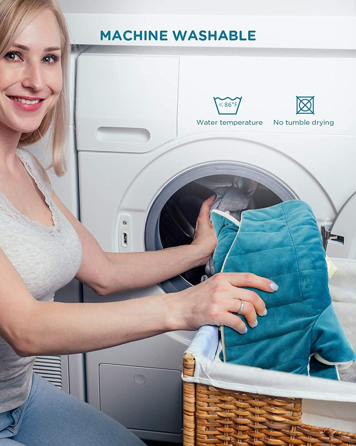 Weighted Heating Pad for Neck and Shoulders, 2.2Lb Large Electric Heated Neck Shoulder Wrap for Pain Relief - FSA HSA Eligible, 9 Heat Settings, 11 Auto-Off, Stay On, Backlight - 19"X22"