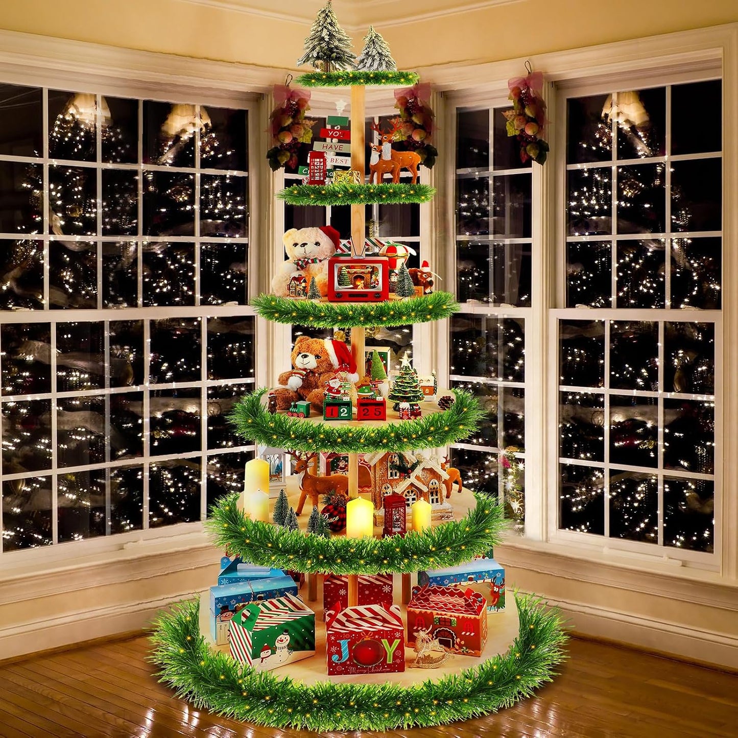 6 Tier 6 Ft Christmas Village Display, Circle