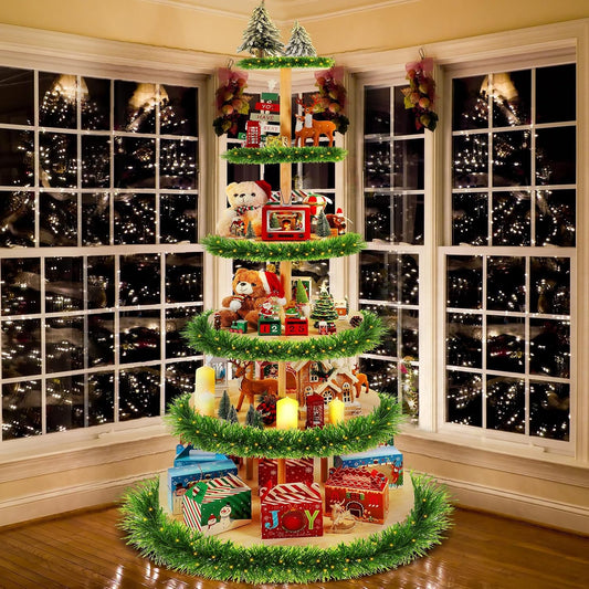 6 Tier 6 Ft Christmas Village Display, Circle