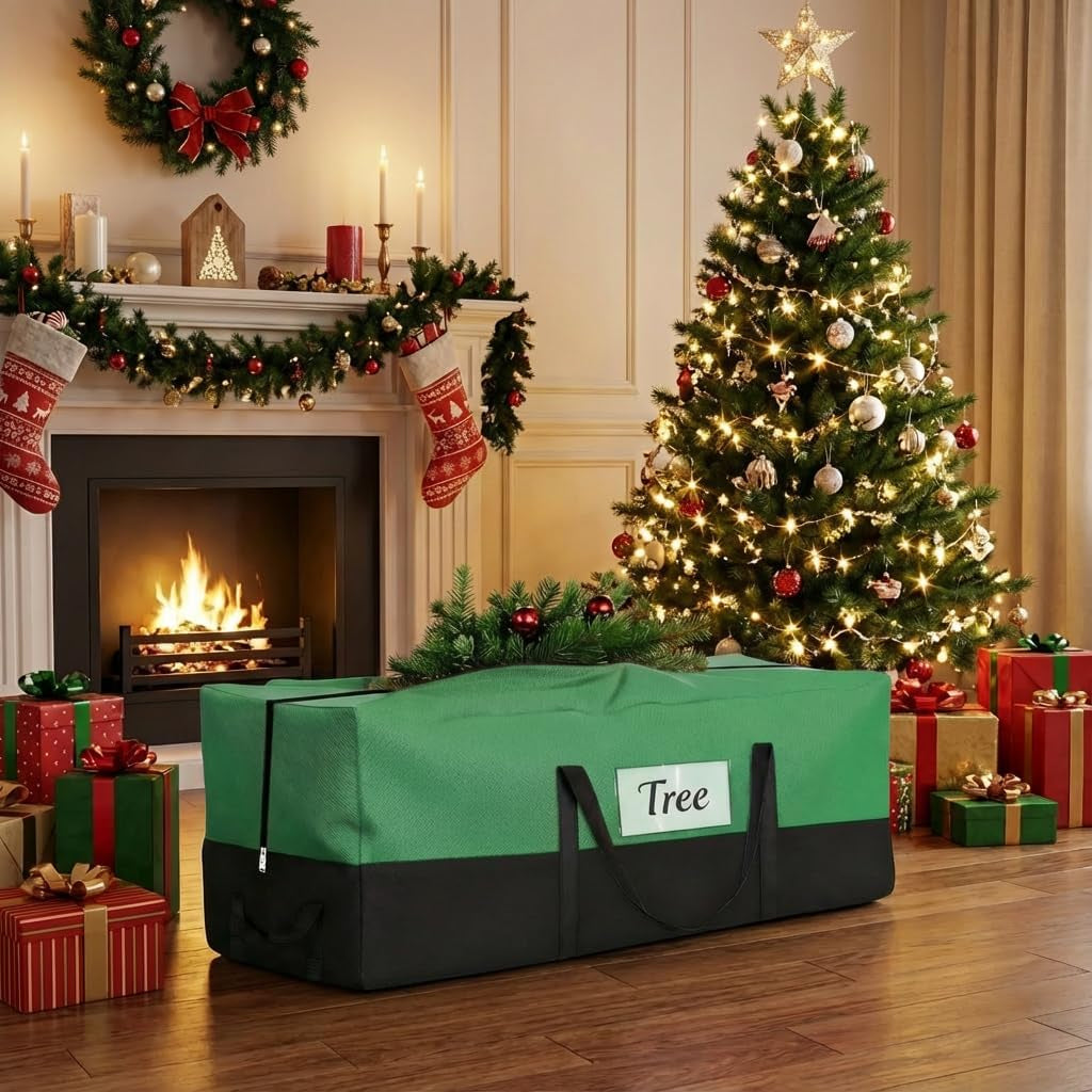 Christmas Tree Storage Bag, Fits 10-12 Ft Artificial Trees, Green