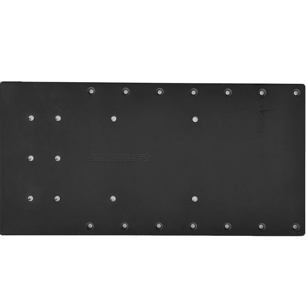 Sea Brackets 20" Straight Trolling Motor Plate f/Minn Kota Quest - Black [SEA2310-BLK]