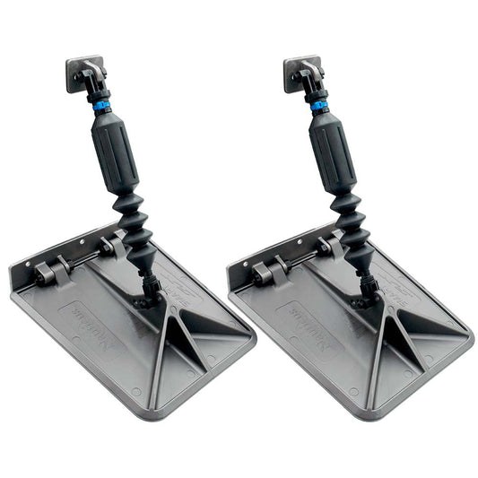 Smart Tabs SX Trim Tabs by Lectrotab 9.5" x 10" f/12'-16' Boats w/40lb Actuators - 40-80HP - Gunmetal Grey [SXG9510-40]