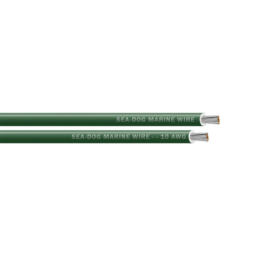 Sea-Dog 10 AWG Green Primary Wire - 25' [8010040]