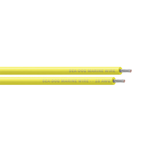 Sea-Dog 18 AWG Yellow Primary Wire - 100' [8018032]