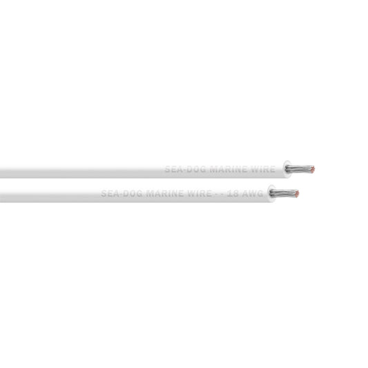 Sea-Dog 18 AWG White Primary Wire - 100' [8018052]