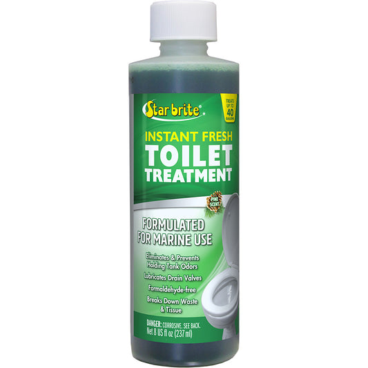 Star brite Instant Fresh Toilet Treatment - Pine Scent - Biodegradable Formula - 8 oz *6 Pack [71763]