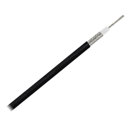 Pacer RG58AU Coax Cable Stranded TV Cond TV Braid - Black Jacket - 150' [MRG58AU-150]