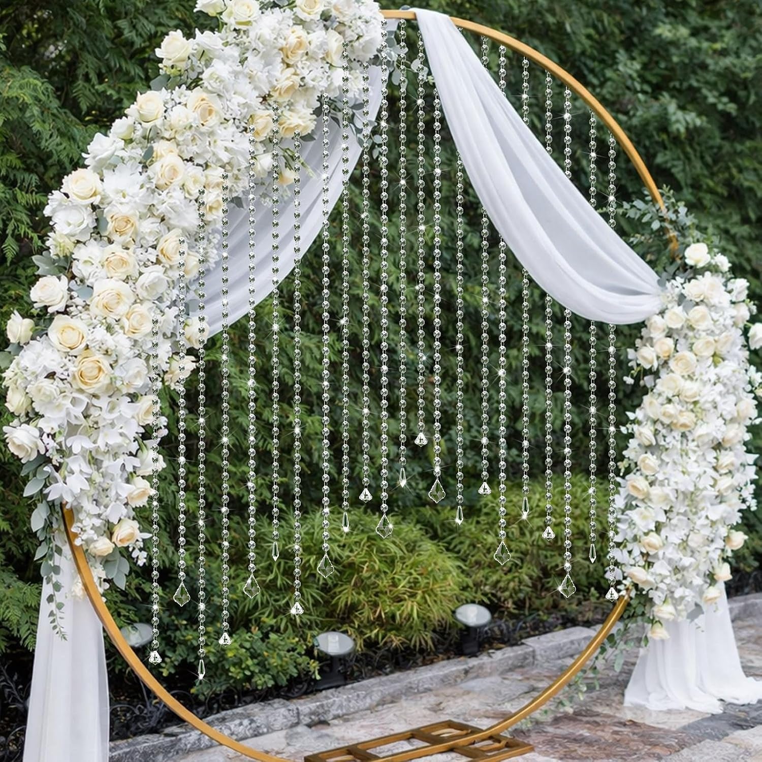 24 Pcs 39 Inch Clear Acrylic Crystal Garland Strands