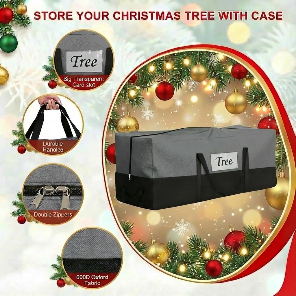 Christmas Tree Storage Bag, Fits 10-12 Ft Artificial Trees, Gray