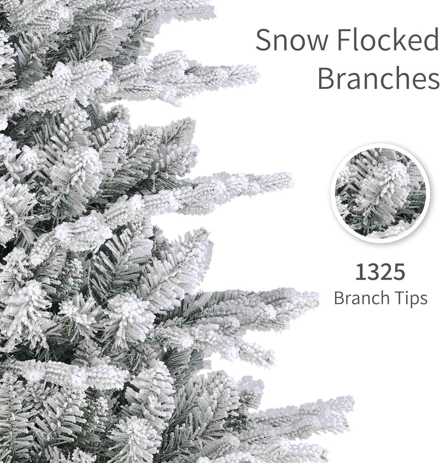 6Ft Pre-Lit Potted Flocked Pencil Christmas Tree