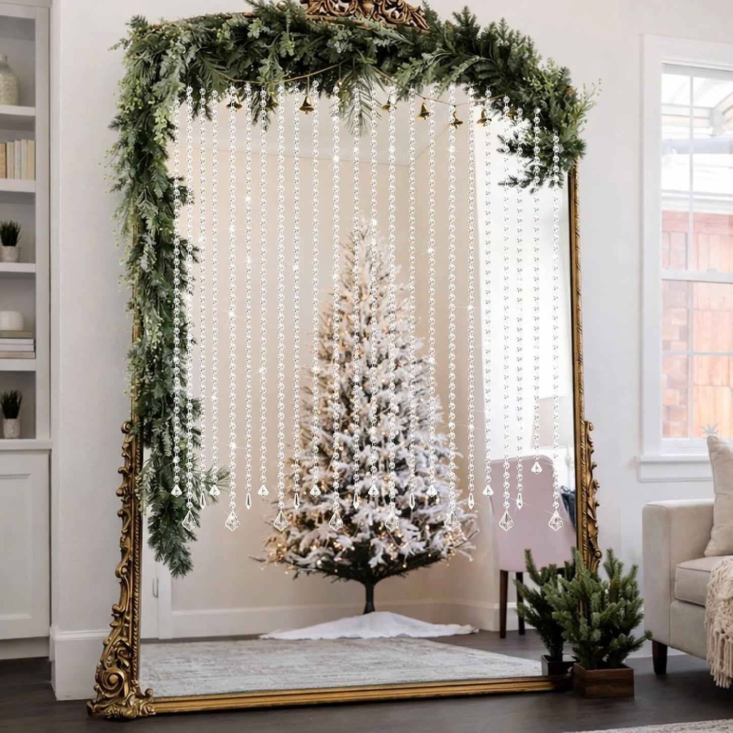 24 Pcs 39 Inch Clear Acrylic Crystal Garland Strands