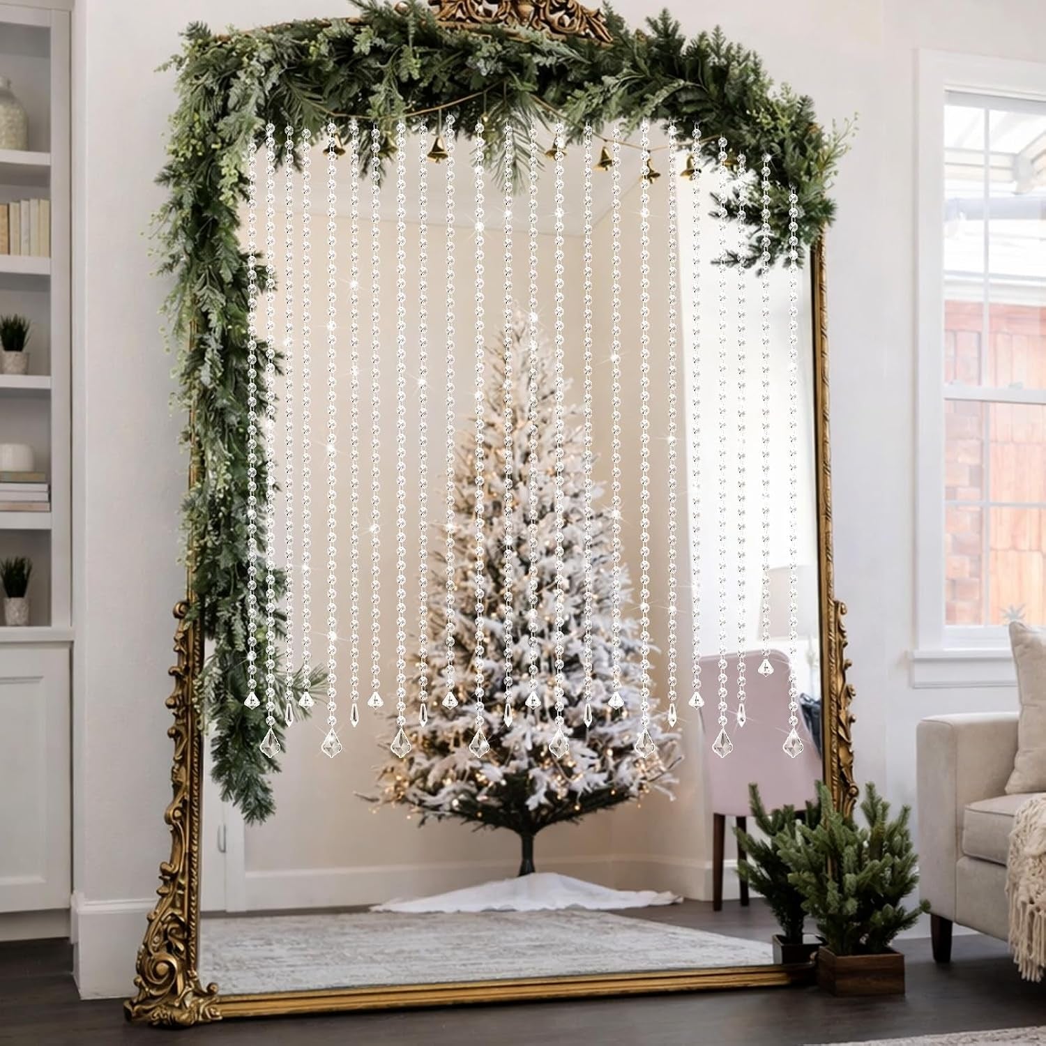 24 Pcs 39 Inch Clear Acrylic Crystal Garland Strands