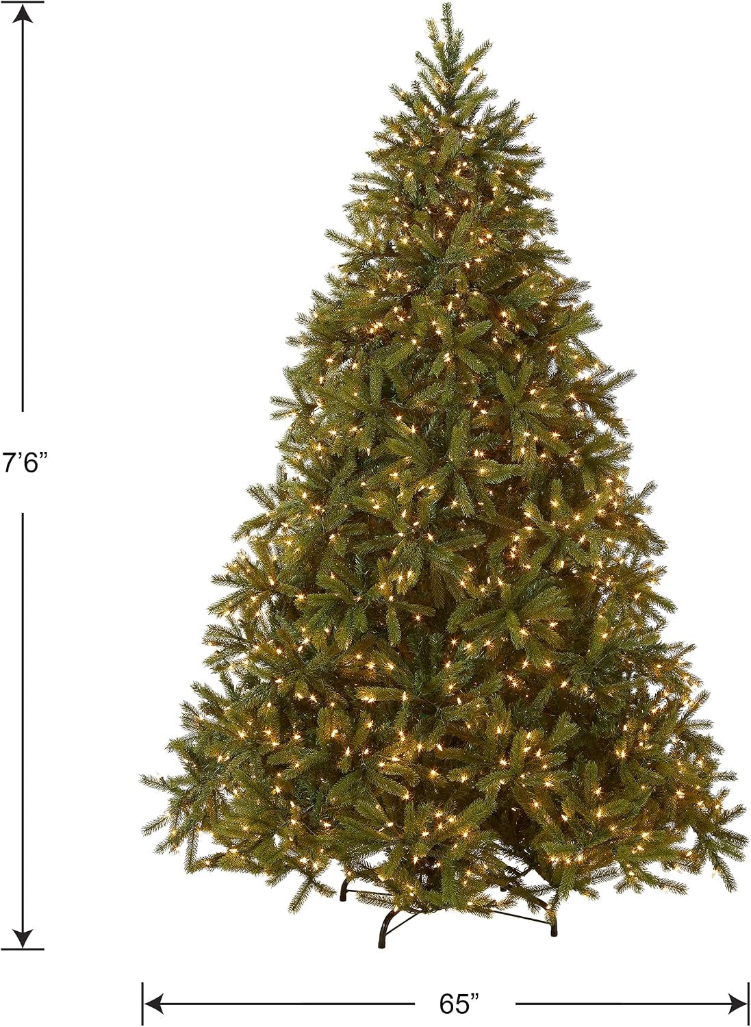 National Tree Company 7.5Ft Pre-Lit Jersey Fraser Fir Christmas Tree