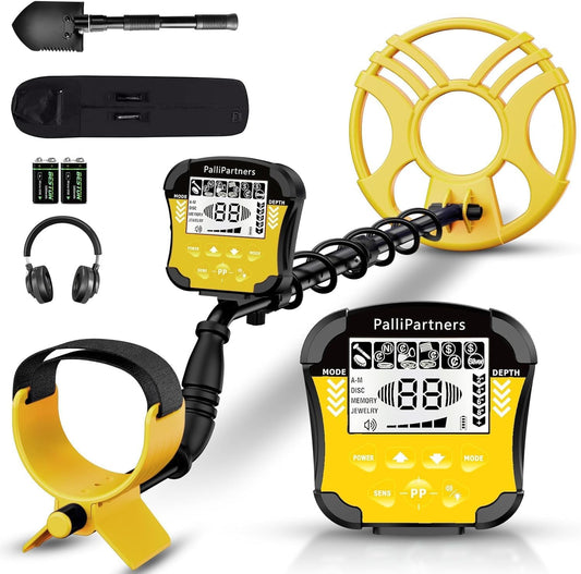 Metal Detector for Adults Waterproof-Professional Higher Accuracy Gold Detector with LCD Display,5 Mode,Advanced DSP Chip 12" Coil Metal Detectors(970-Yellow)