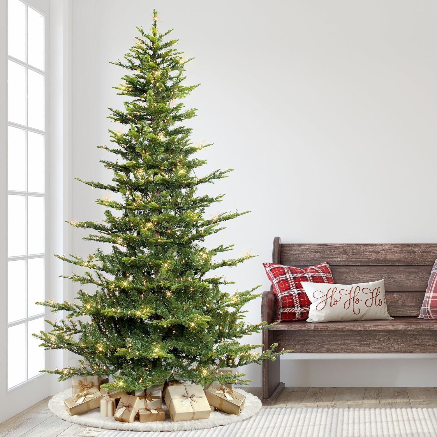 7.5Ft Pre-Lit Aspen Fir Artificial Christmas Tree