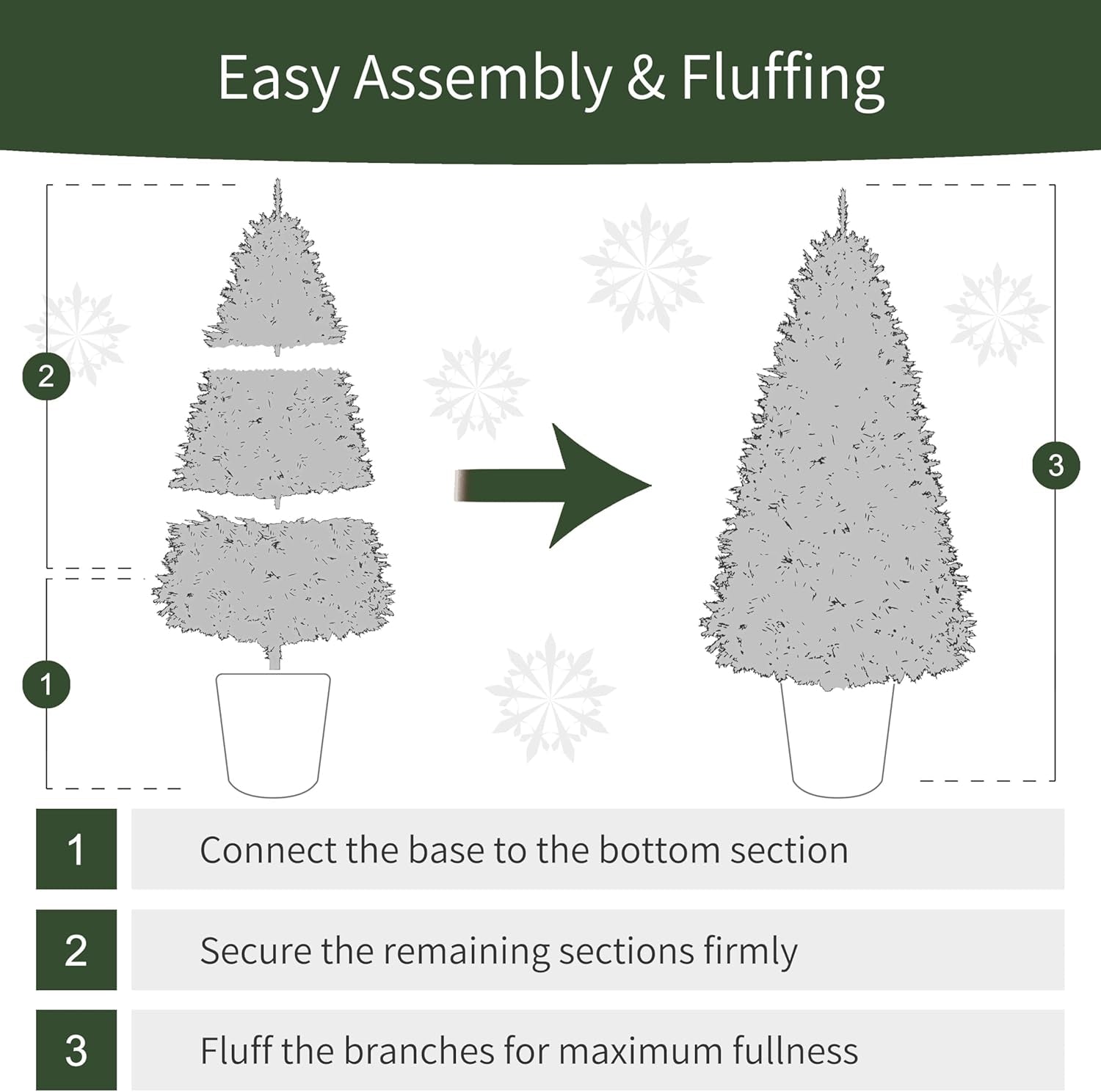 6Ft Pre-Lit Potted Flocked Pencil Christmas Tree