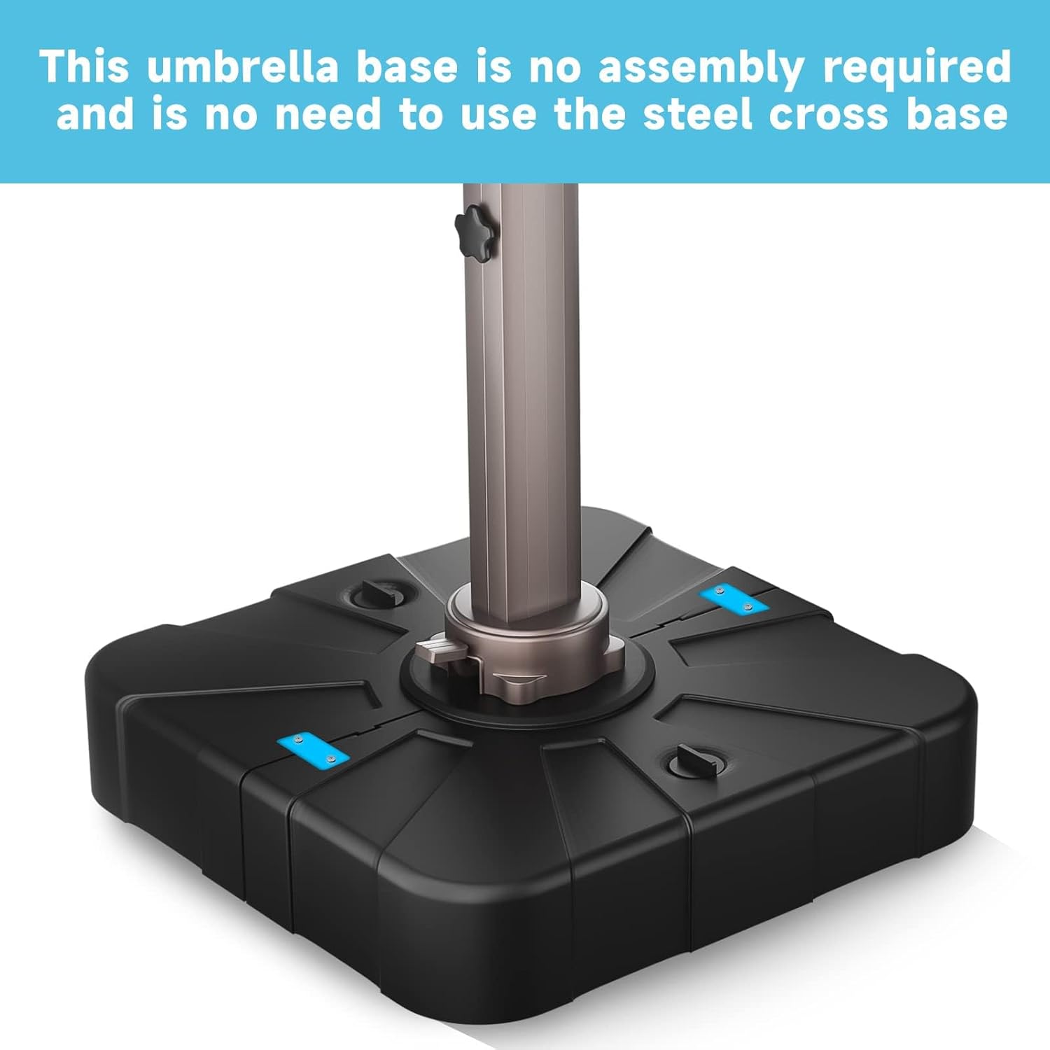 Heavy Duty Patio Umbrella Stand Base 34'' X 34'' Cantilever , 265Lbs Capacity Heavy Duty Outdoor Offset Umbrella Stand Weight 