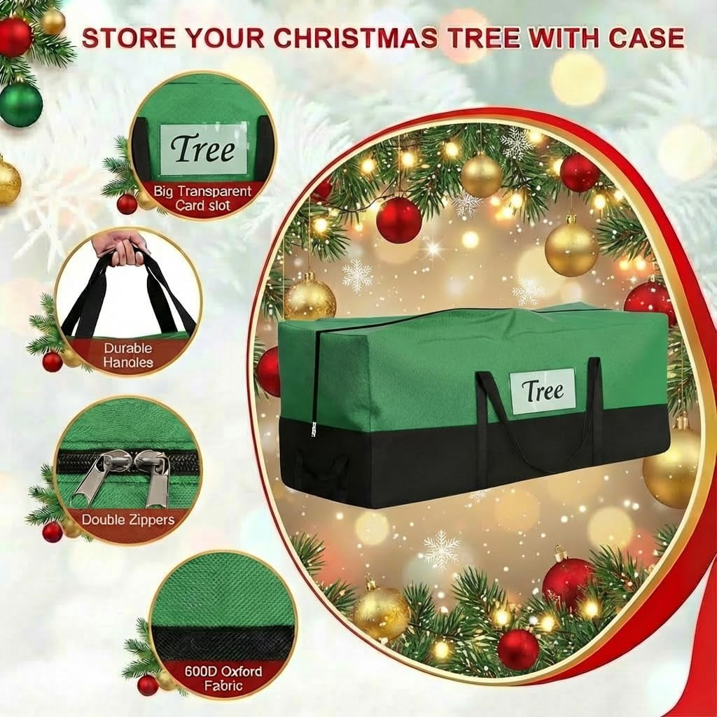 Christmas Tree Storage Bag, Fits 10-12 Ft Artificial Trees, Green