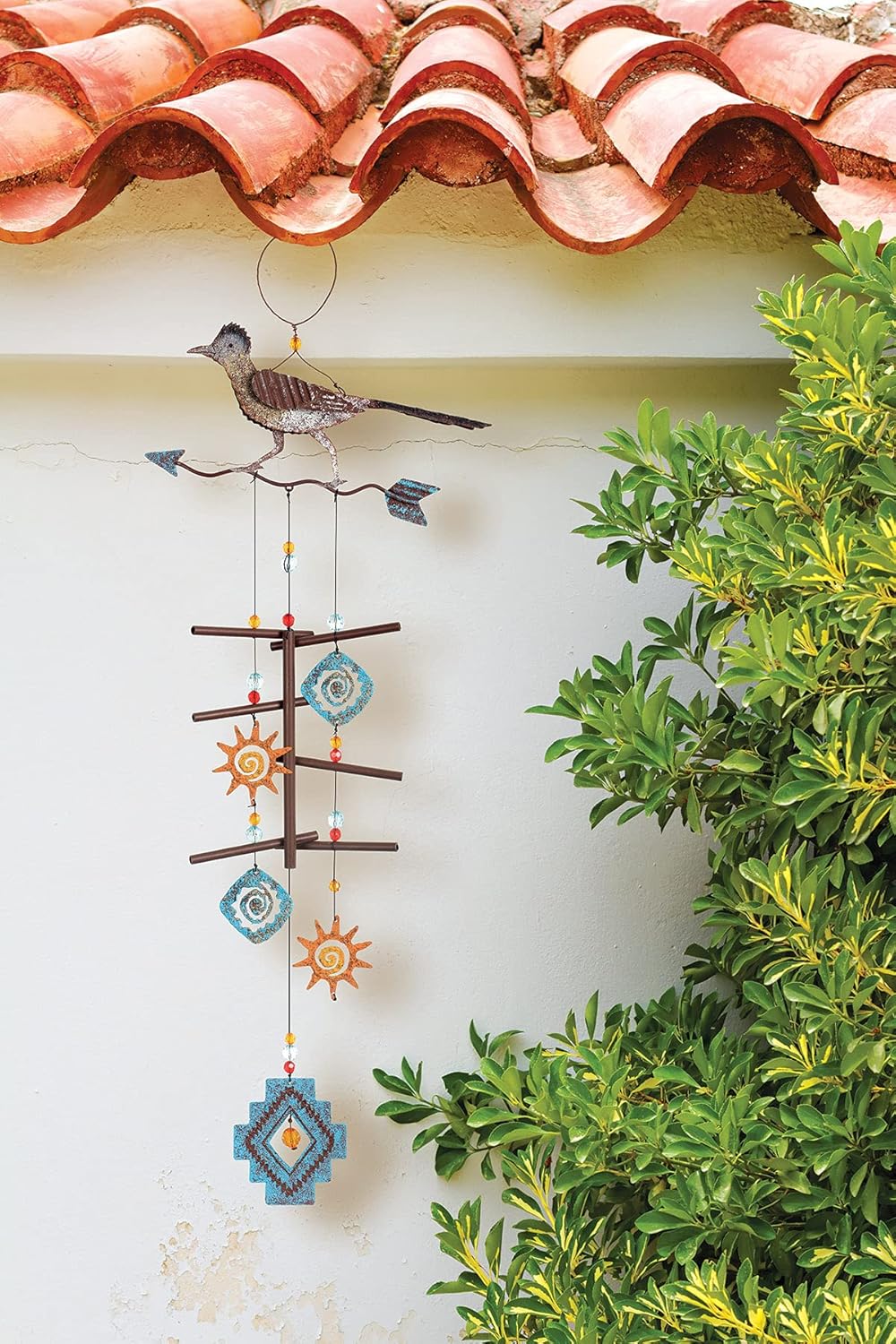 Roadrunner on Arrow Wind Chime, 28" Great Outdoor Lawn Decoration Easy to take Care