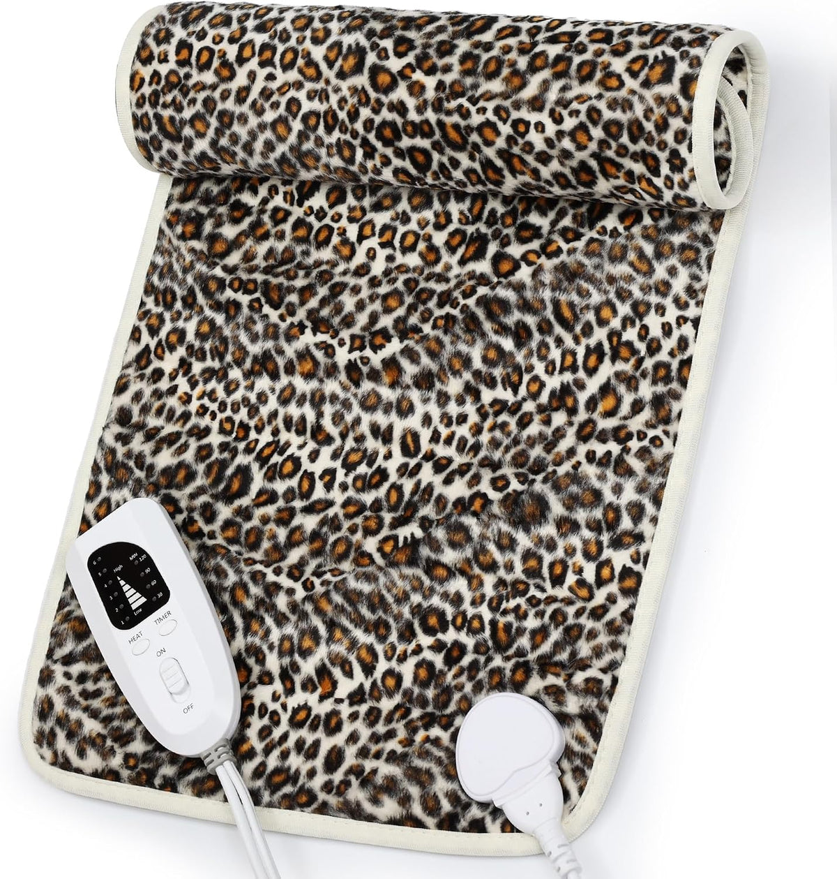 Heating Pad,Heated Blanket,Heating Pad for Back Neck,Leopardprint,24X12 In