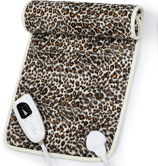 Heating Pad,Heated Blanket,Heating Pad for Back Neck,Leopardprint,24X12 In