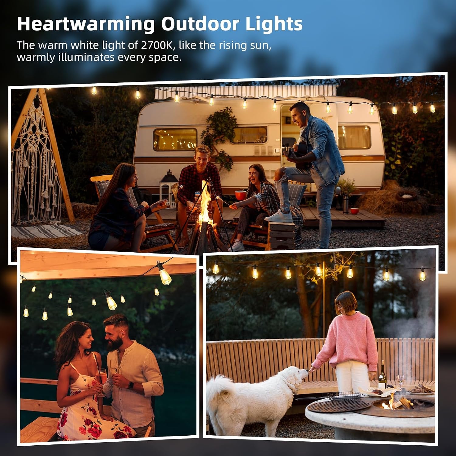 ST38 LED Outdoor String Lights, 240FT Waterproof IP65 Hanging Patio Lights
