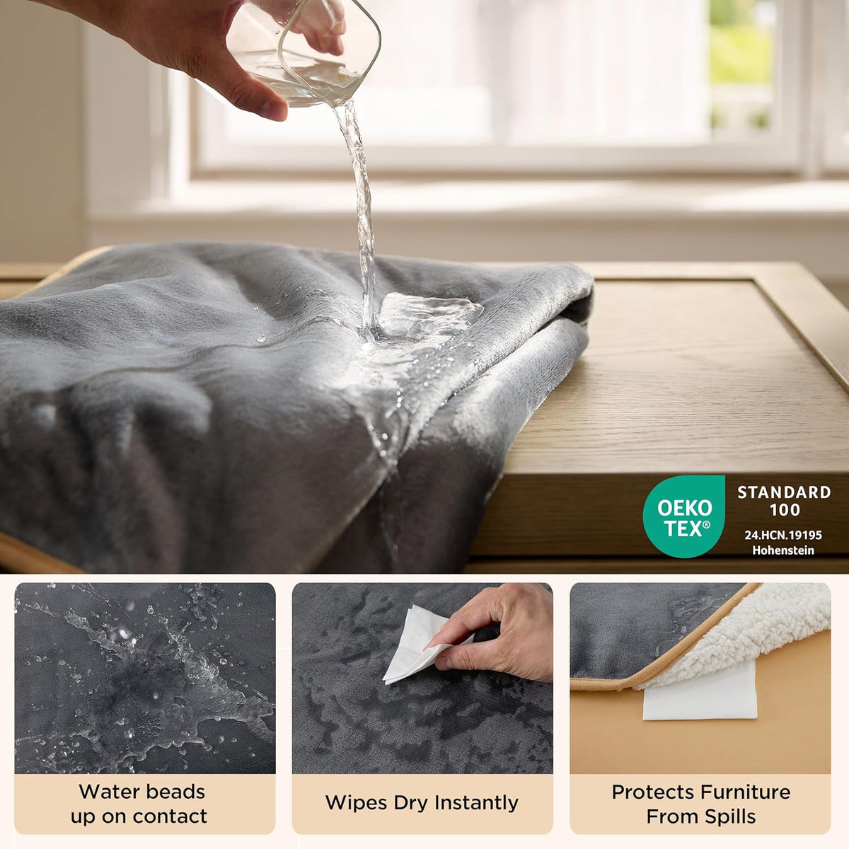 Waterproof Dog Blankets for Small Dogs Soft Cat Blanket Warm,25X35