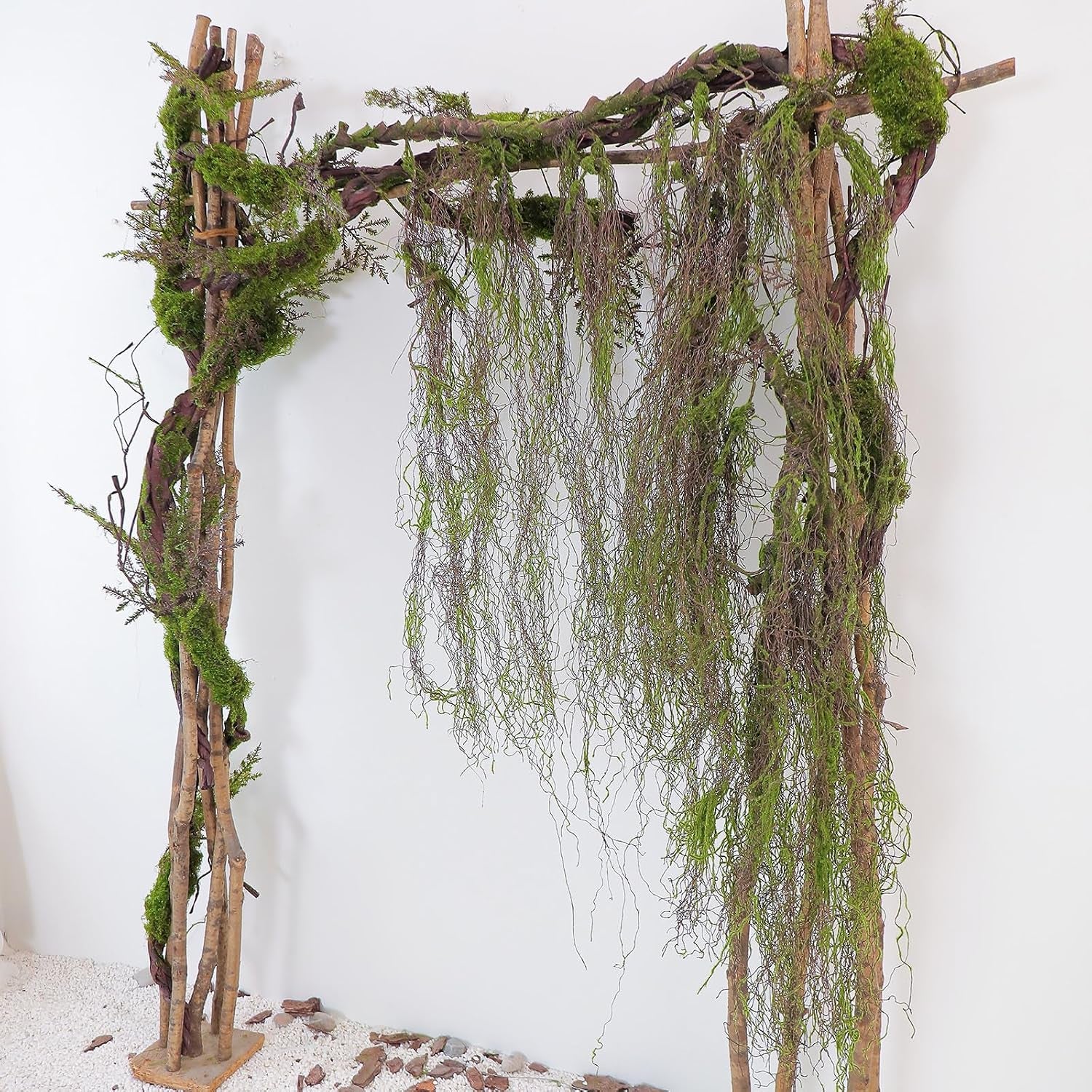 78" Large Bendable Fake Tree Trunk Branch Wall Hanging Moss Vine