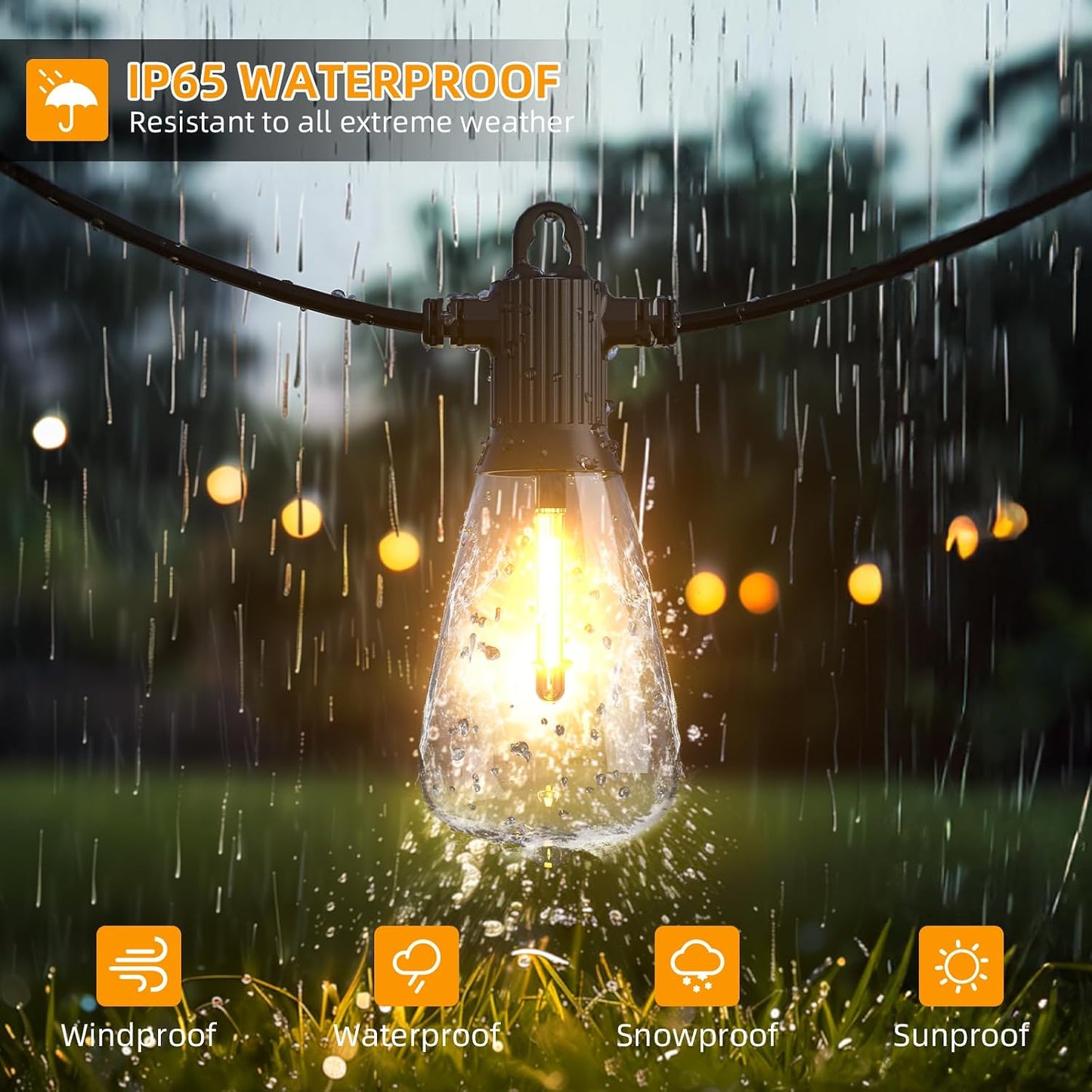 ST38 LED Outdoor String Lights, 240FT Waterproof IP65 Hanging Patio Lights