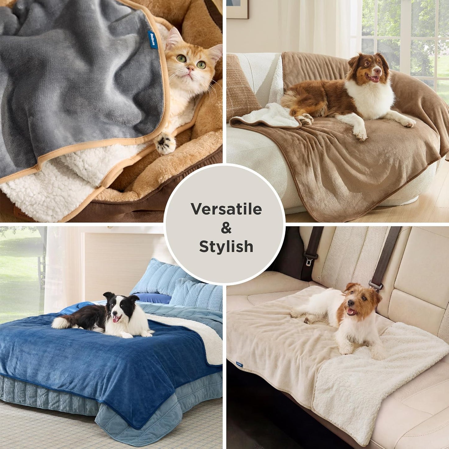 Waterproof Dog Blankets for Small Dogs Soft Cat Blanket Warm,25X35