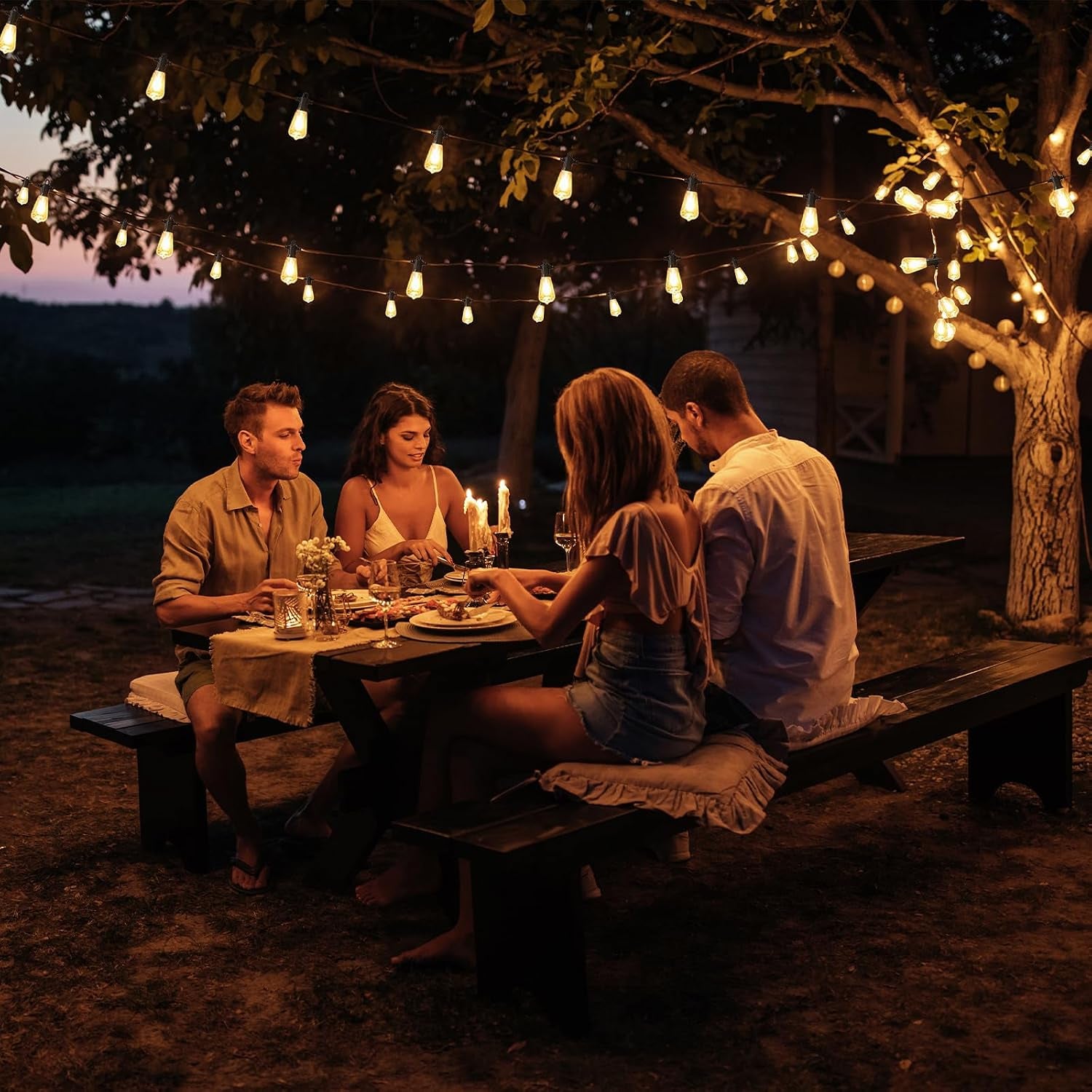 ST38 LED Outdoor String Lights, 240FT Waterproof IP65 Hanging Patio Lights