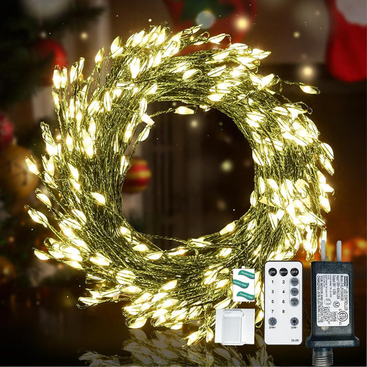 300Led Fairy Lights Plug in with Remote & Timer for Christmas Tree