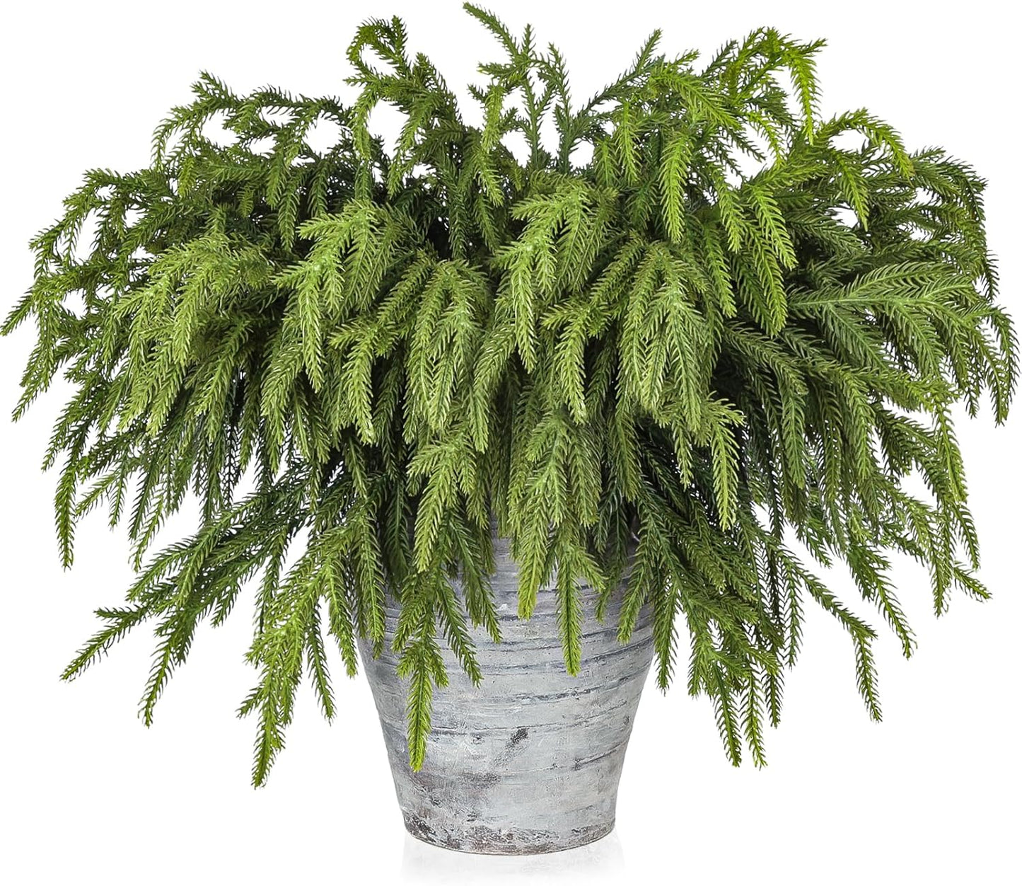12 Pcs Pine Branches - 18 Inch Artificial Green Pine Stem