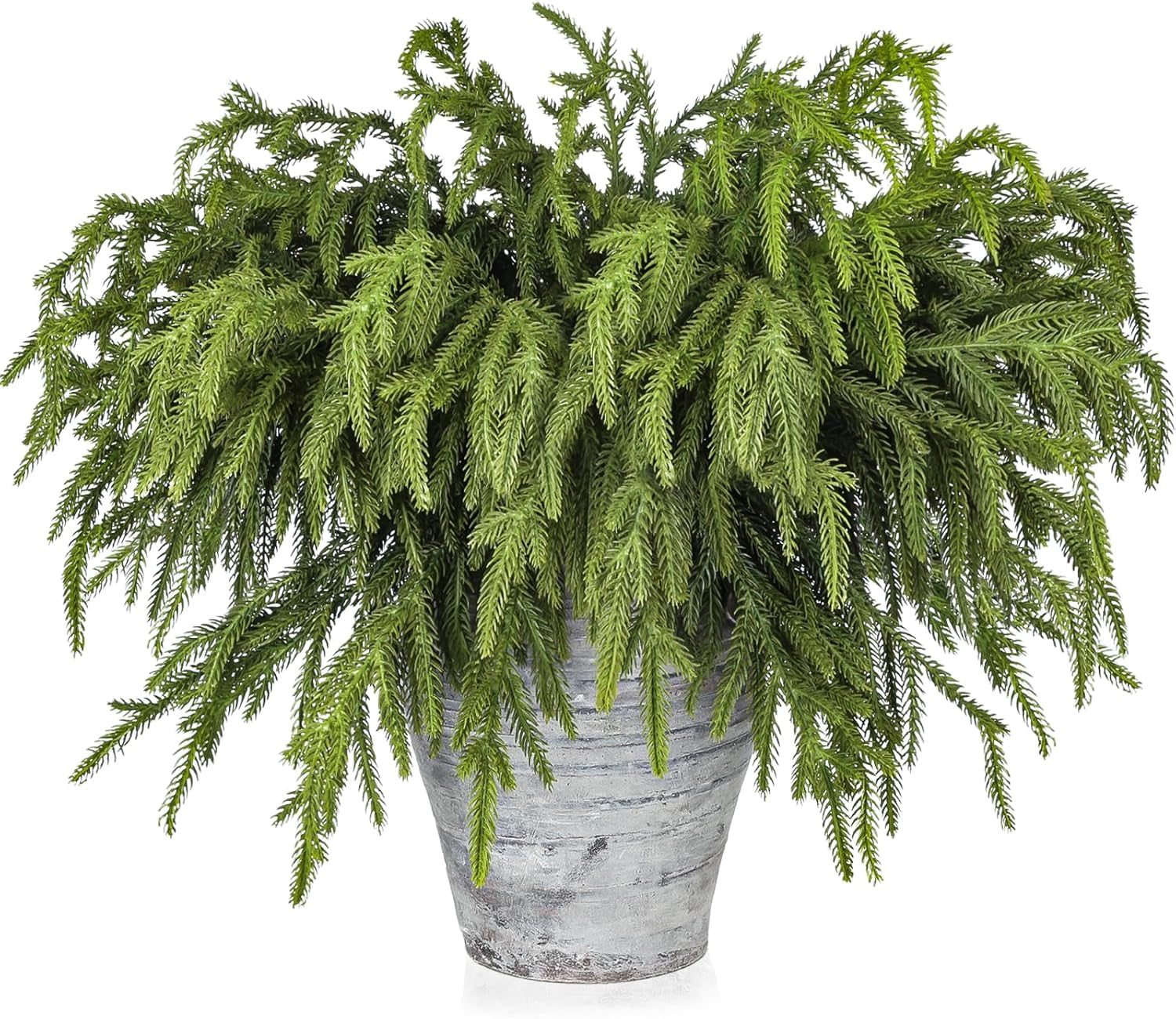 12 Pcs Pine Branches - 18 Inch Artificial Green Pine Stem