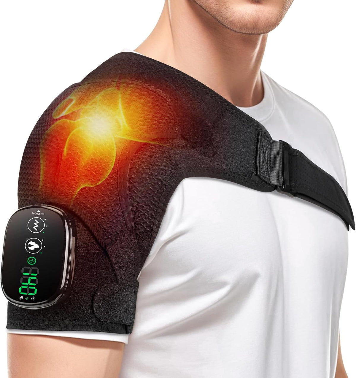 Cordless Shoulder Heating Pad with Massage, FSA Eligible Items