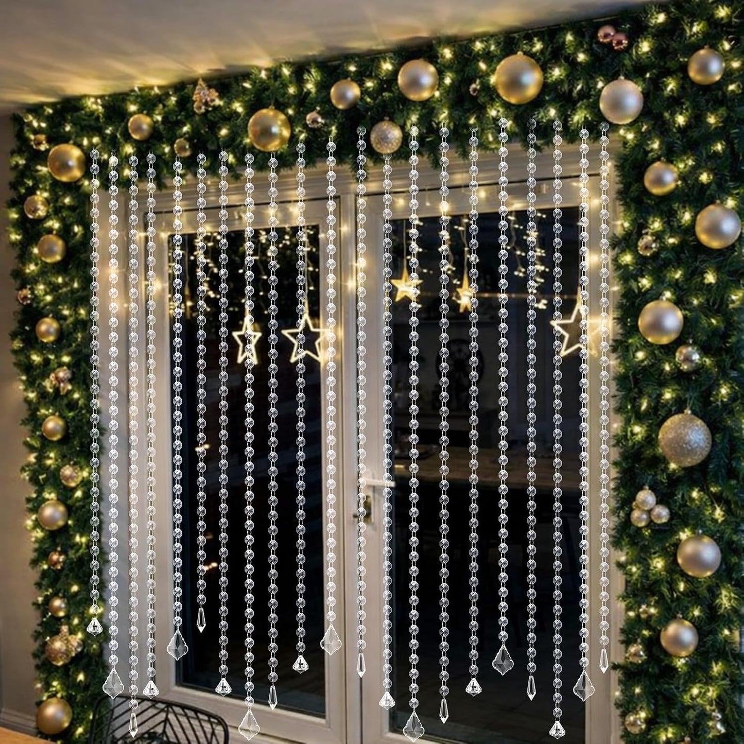 24 Pcs 39 Inch Clear Acrylic Crystal Garland Strands