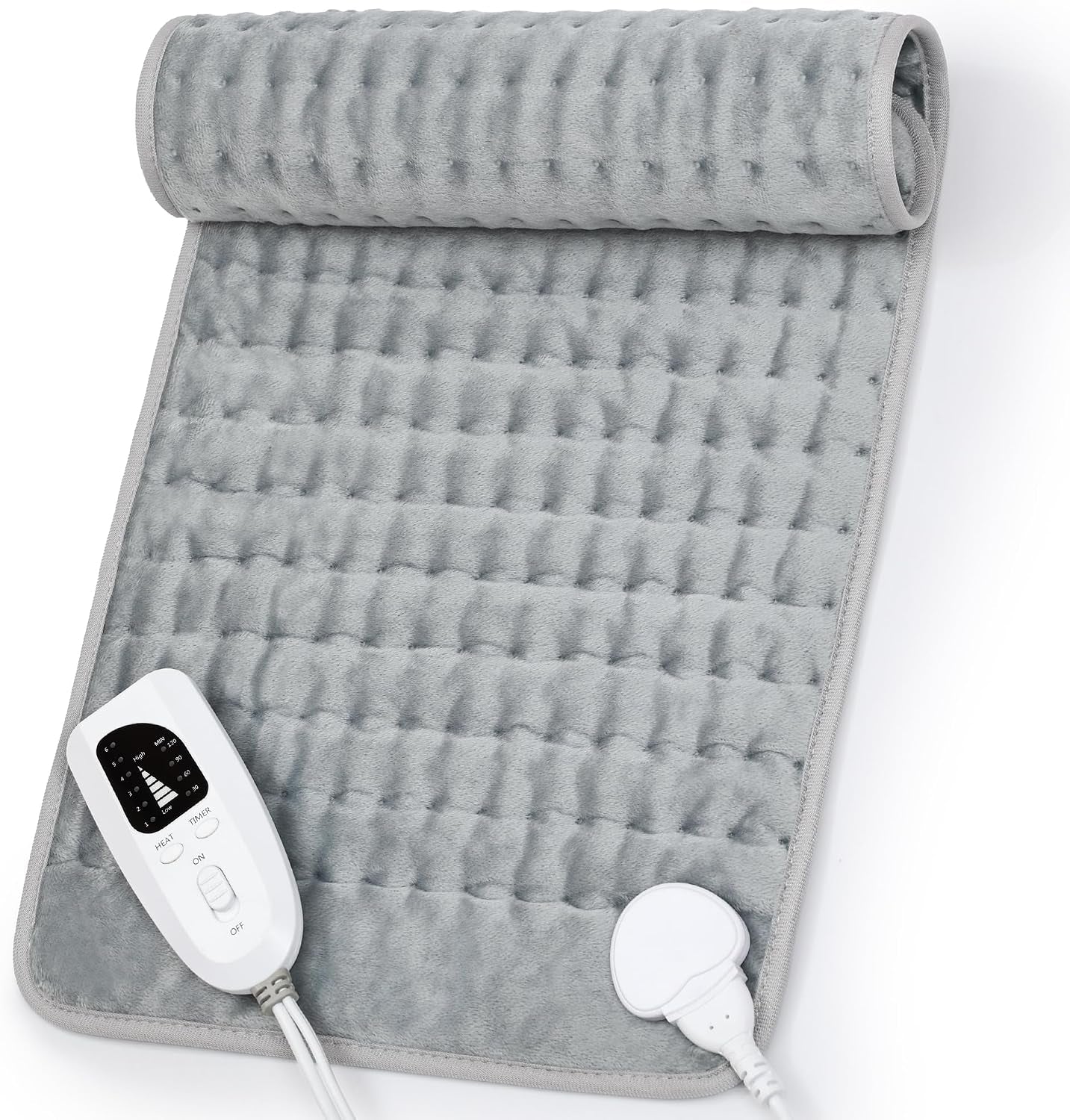 Heating Pad,Electric Heating Pads,Heating Pad for Back,Silvergray,24X12In