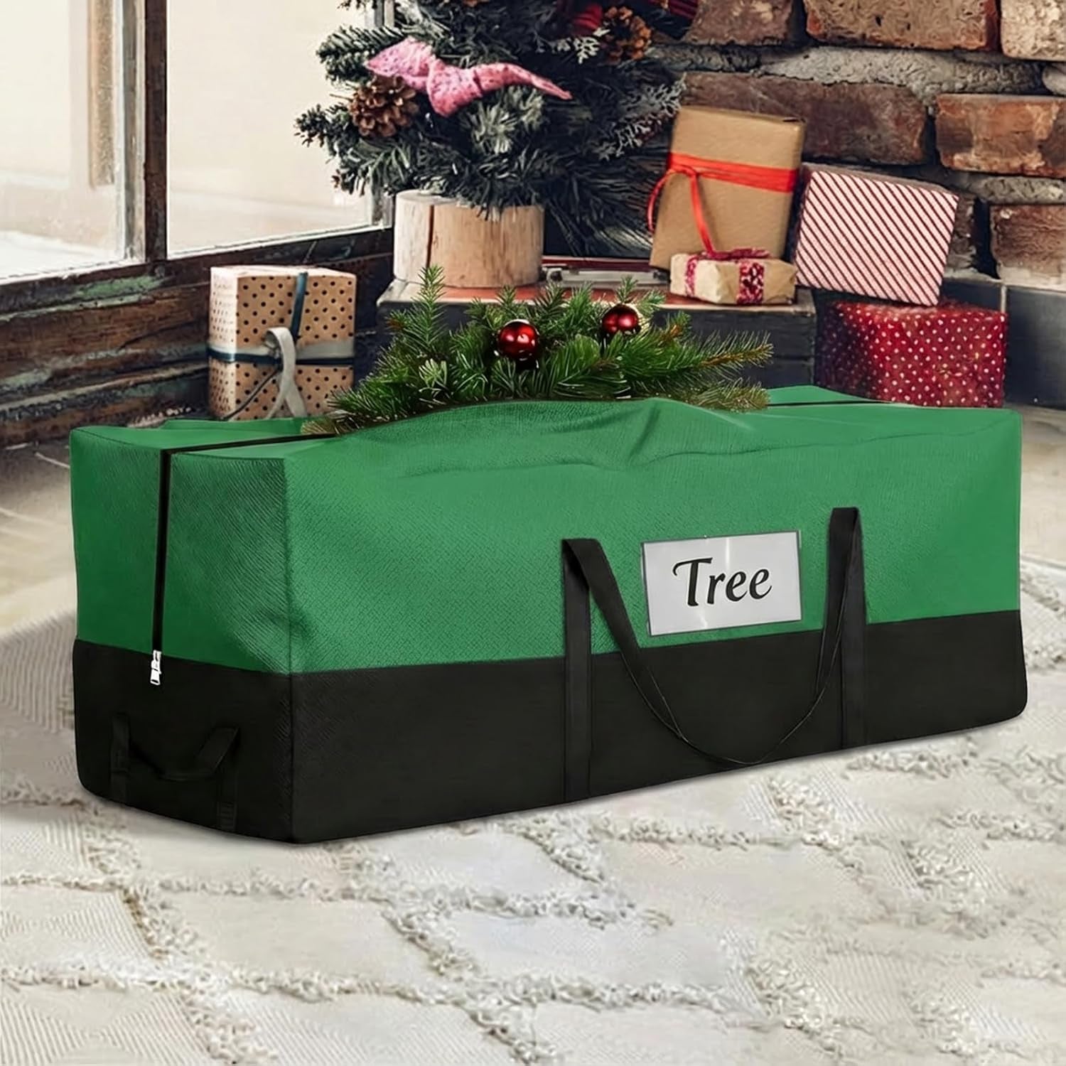 Christmas Tree Storage Bag, Fits 10-12 Ft Artificial Trees, Green