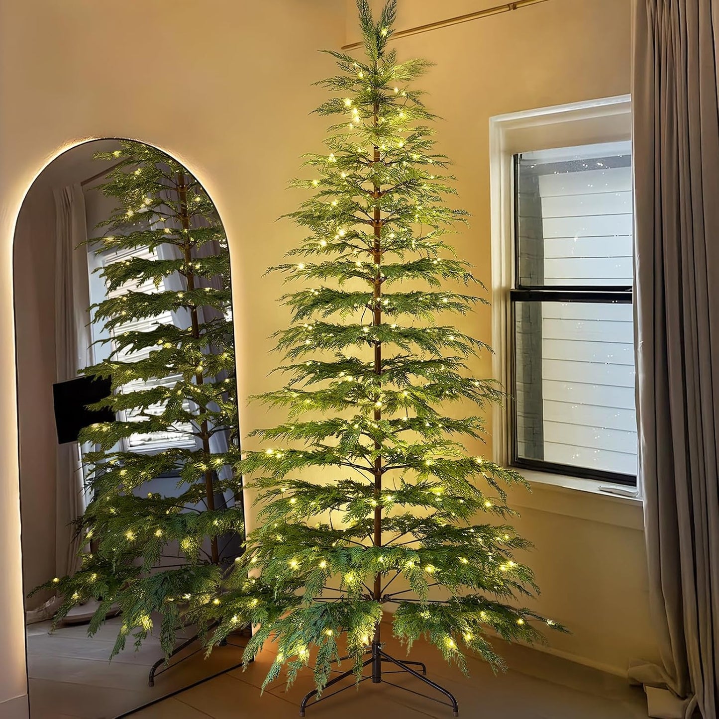 Christmas Decorations - 7.5 Ft Pre-Lit Twinkle Christmas Cypress Tree