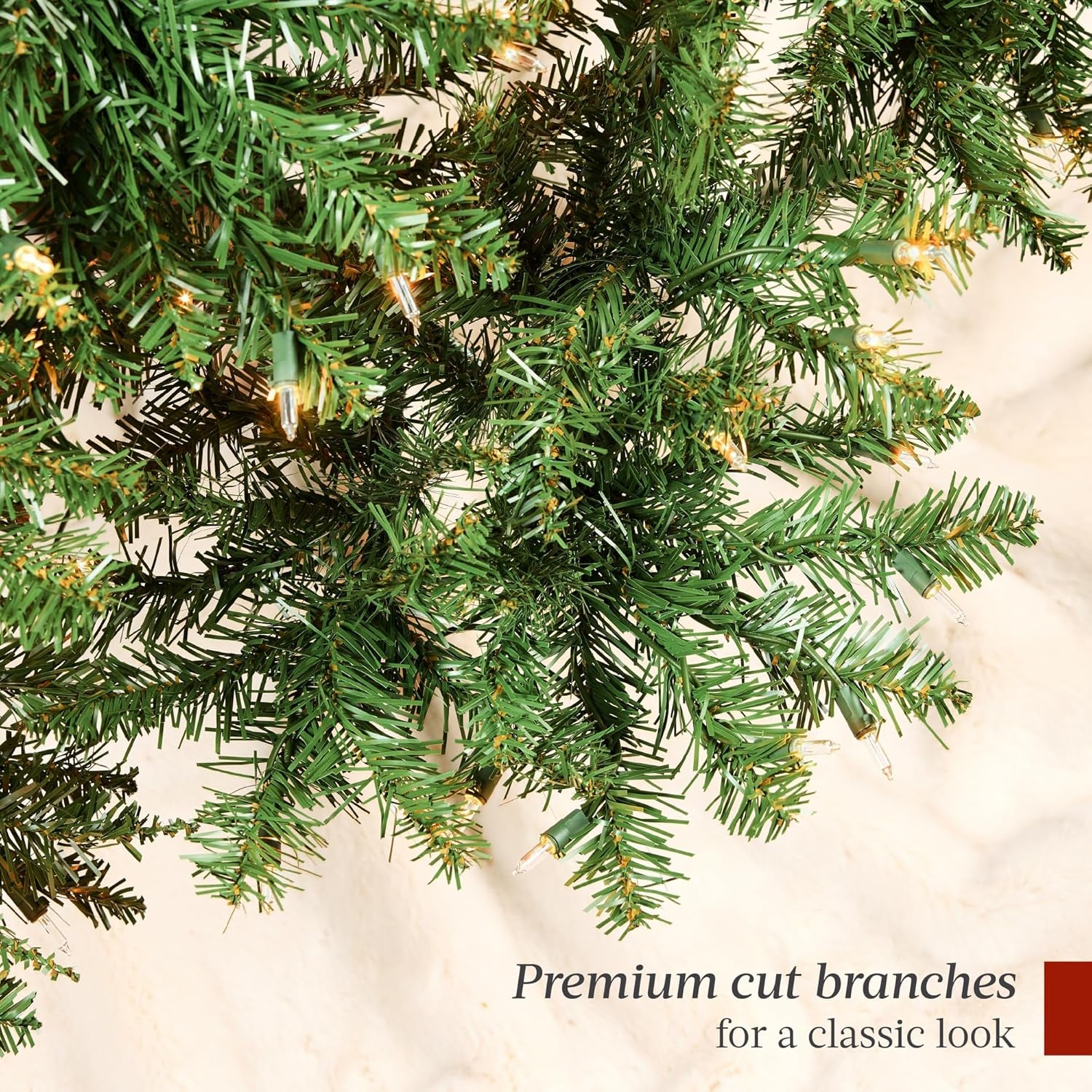 9Ft Artificial Christmas Tree Pre-Lit W/Viral Twinkling Lights Douglas Fir Full Fir Lighted Holiday Decoration W/ 1,000 Warm White LED Lights, 3,594 Tips, Metal Stand