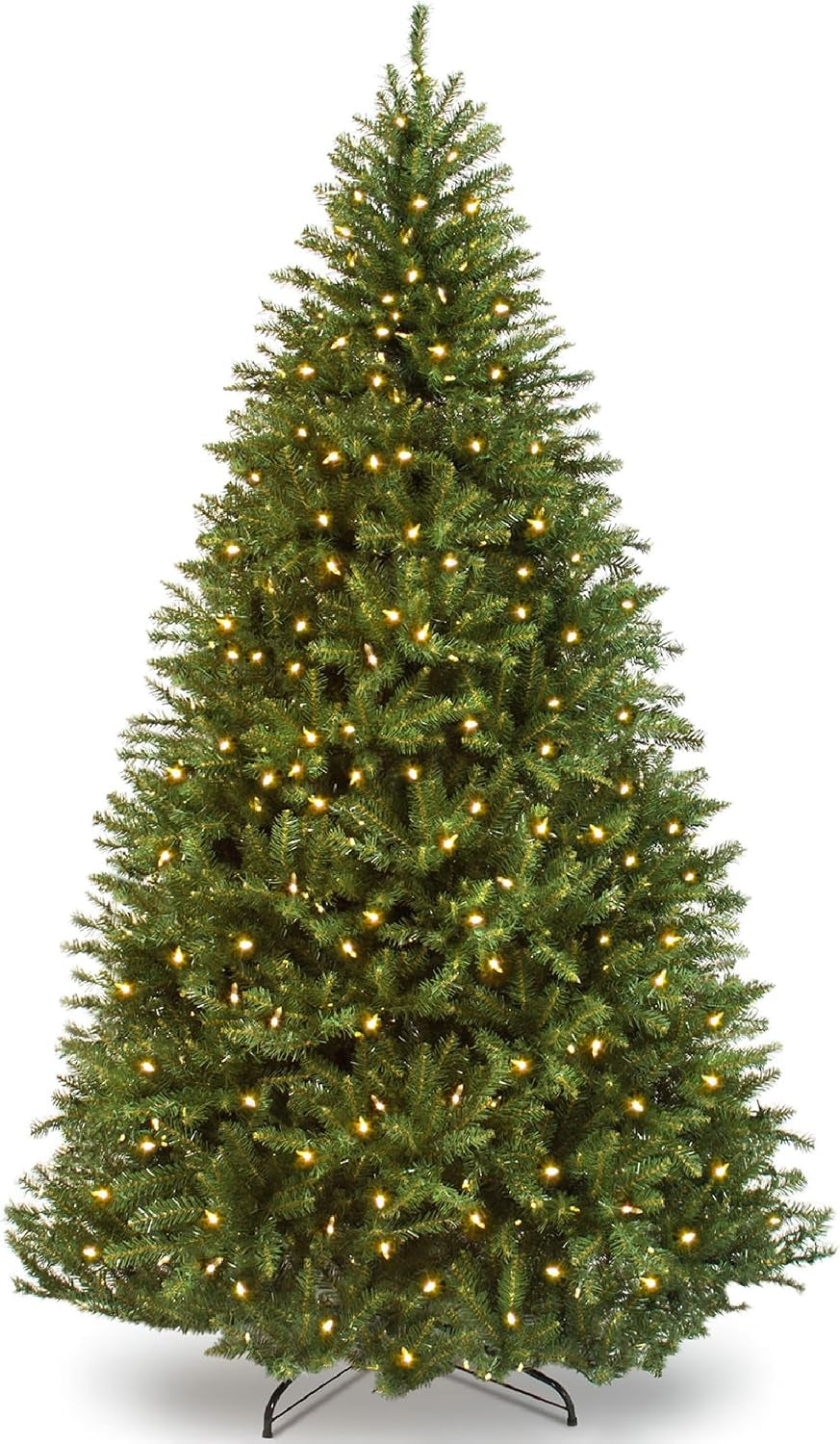 9Ft Artificial Christmas Tree Pre-Lit W/Viral Twinkling Lights Douglas Fir Full Fir Lighted Holiday Decoration W/ 1,000 Warm White LED Lights, 3,594 Tips, Metal Stand