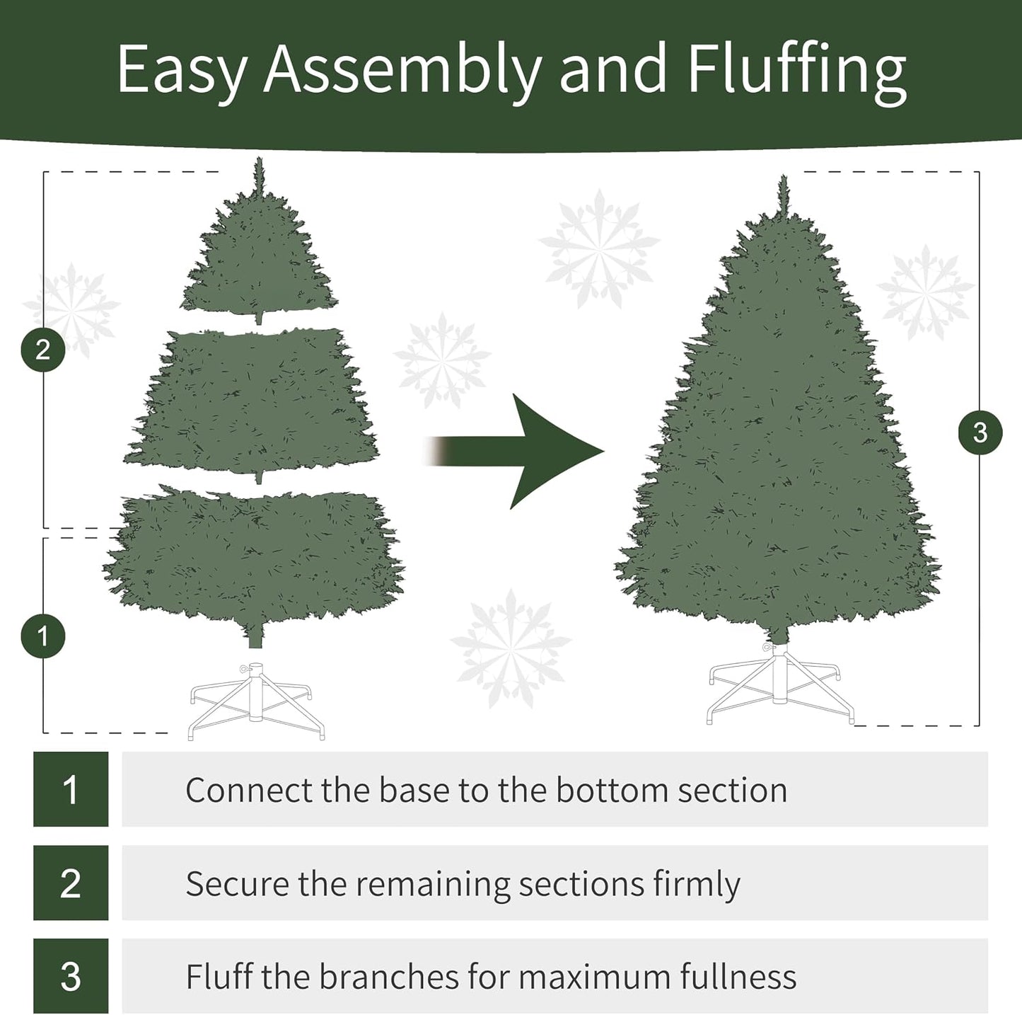 7.5Ft Pre-Lit Aspen Fir Artificial Christmas Tree